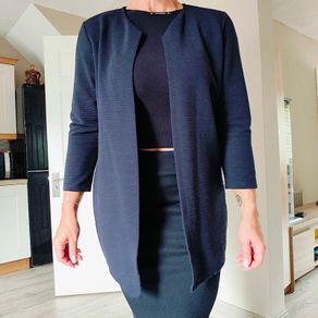 Dark blue round neck Blazer, ONLY, Size 10
