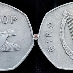 [#519] - Ireland 1979 | Irish 50p | 50 Pence | Woodcock | KM.24