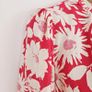 Wallis Floral Print Crepe Pink Red White Midi Tea Dress Image 5