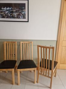 four dining room chairs