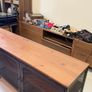 TV bench, black, 150x36x54cm Image 3