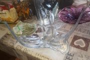 Vintage Large French Crystal Glass Centerpiece, likely from the 1960s 1970s, Postage Available or Collection