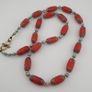 Antique Venetian Style Trade Glass & Stripe Skyblue Glass Beads Necklace Image 8