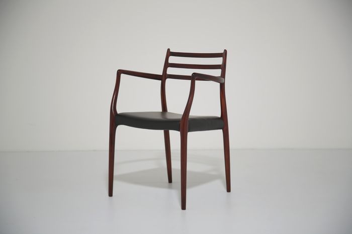 Vintage Danish Mahogany Carver Armchair Model 62 by Niels Otto Moller, 1960s