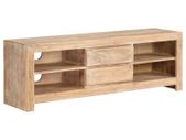 TV Cabinet Solid Acacia Wood 120x30x40 cm Light Brown