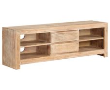TV Cabinet Solid Acacia Wood 120x30x40 cm Light Brown