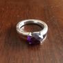 Gorgeous Thomas Sabo Sterling Silver Purple Crystal Ring Image 4