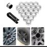 20pcs Wheel Nut Bolt Cover Caps, Silver For Audi Vw Bmw Mercedes, Universal 17mm Image 2