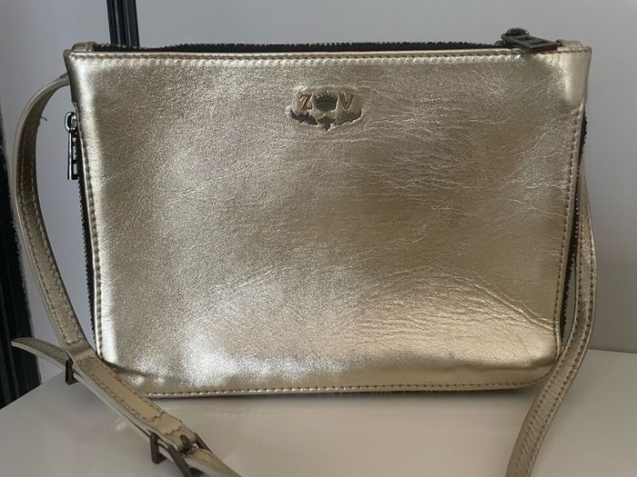 Zadig et Voltaire gold leather bag