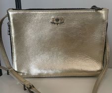 Zadig et Voltaire gold leather bag