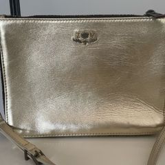 Zadig et Voltaire gold leather bag