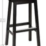Basics Set of 2 Solid Wood Kitchen Counter Bar Stool, Dining Chair, Easy Assembly, Modern, 74 cm Tall, Black Image 5