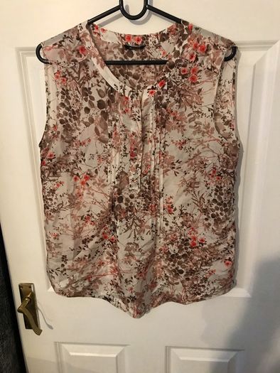 massimo dutti 100% mulberry silk top