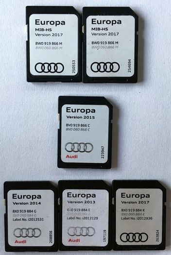 Audi A1 A3 A4 Q3 A6 Navigation SD Card