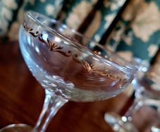 Vintage set of four champagne coupes