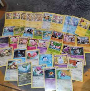 Pokemon cards and coins
