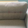 Grey DFS sofa and matching footstool Image 3