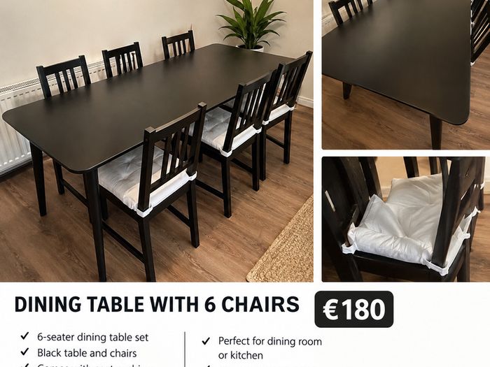 Dining table and chairs
