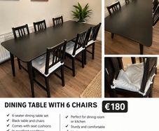 Dining table and chairs
