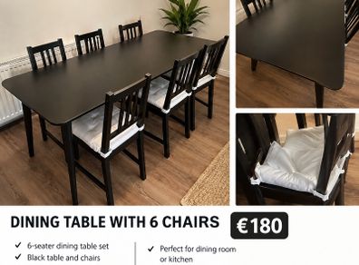 Dining table and chairs