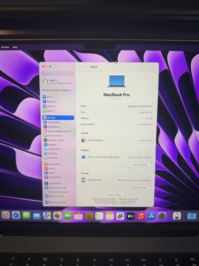 MacBook Pro 16 M1 Pro 2022 32gb/1tbssd/345c