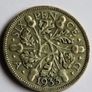 Silver 1933 Sixpence Good Luck coin 6d Image 2