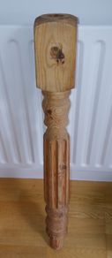 3x Pine Fluted Bottom Newel Turning