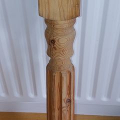 3x Pine Fluted Bottom Newel Turning
