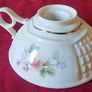 Antique Donegal Parian China Rose Chamber Stick / Pillar Candle Holder Made In Ireland Image 8