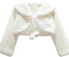 Faux Fur Girls Bolero coat