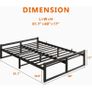 King Size Metal Bed Frame Platform Image 7