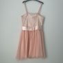 LAONA Blush Pink/Peach Lace Party Dress with Satin Bow - Size 36 Image 8