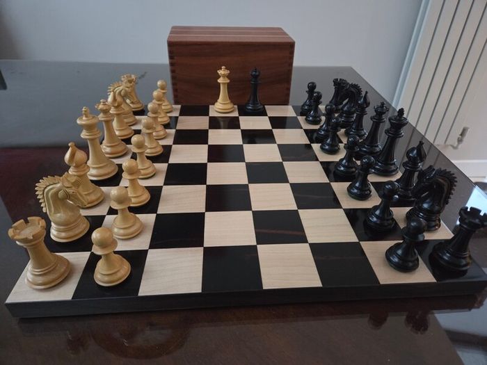 Ebony chess pieces
