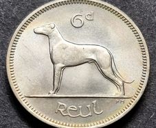 Fantastic Ireland 1963 Six Pence 6d coin