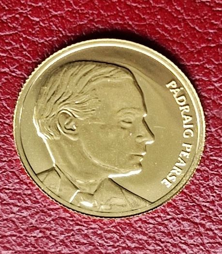 Gibraltar 1/25 Crown 2022 Padraig Pearse 0.5 Gram .999 Gold coin