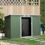 9ft x 4ft Garden Shed with Kit Ventilation & Doors Light Green Image 10