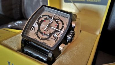 Original Swiss Made.Invicta Mens S1 Rally Analog 3D Display.Near Mint Chronograph.Black Case. White Display Watch.