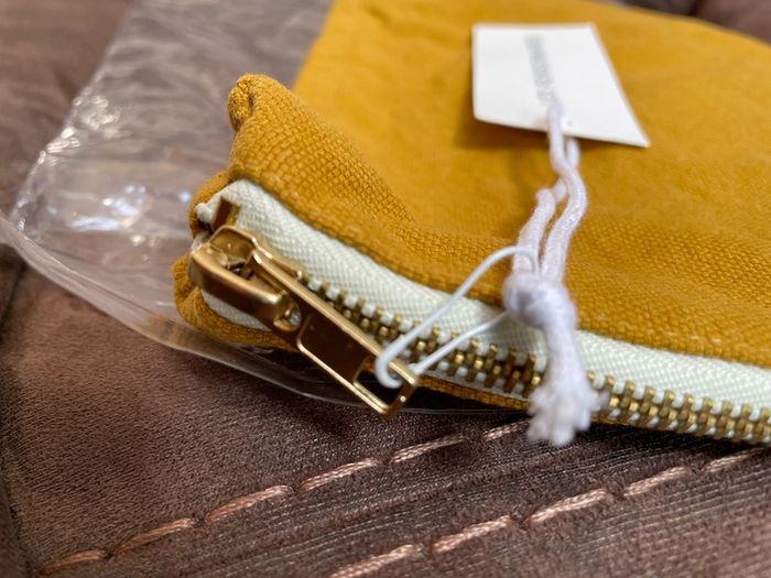 Les Pensionnaires Saffron Yellow Cotton Canvas Toiletry Bag
