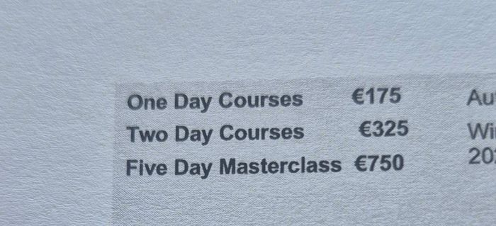 Dunbrody House 2 Day Cooking course voucher
