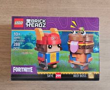 lego brickheadz fortnite 40910 beef boss and skye, rare, number 300 gold label