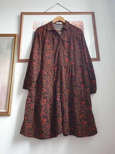 Leopard Print Dress Size Uk 16
