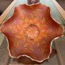 Antique Fenton Holly Pattern Marigold Carnival Glass Shallow Bowl Image 10