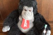 12 " Vintage 1996 coca cola gorilla holding coca cola bottle plush