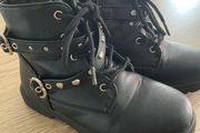 girls black boots size 12