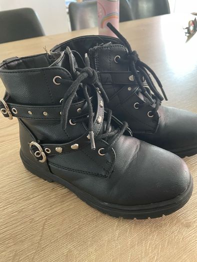 girls black boots size 12