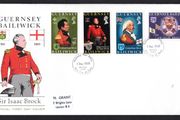 1969 Guernsey Birth centenary of Sir Isaac Brock Commemorative Stamps First Day Cover (FDC)