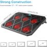 Laptop and Notebook Cooling Pad With 6 Fans at 1400 RPM and Red LED Laptop Cooler fits up tp 19" Image 4