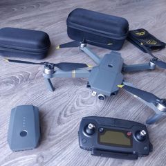 DJI Mavic Pro Drone 2 Batteries Extra Props Good Condition