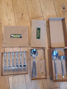 Newbridge Cutlery Fish Forks and soup ladle