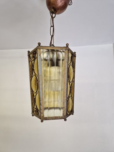Antigue French Copper lantern ceiling light